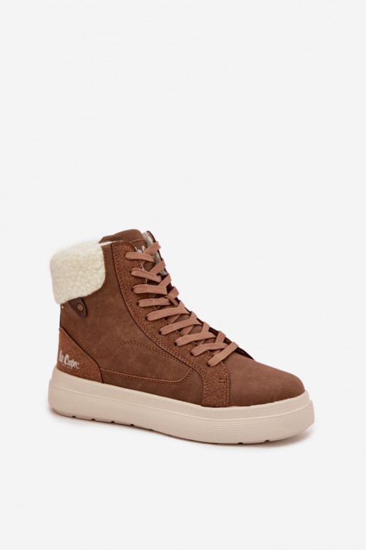 Brūni sieviešu ziemas zābaki ar siltinājumu Lee Cooper LCJ-25-01-3735