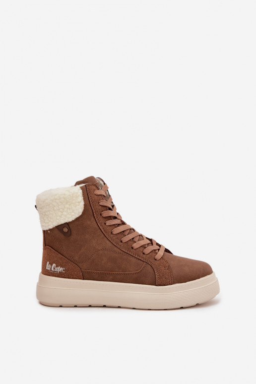 Brūni sieviešu ziemas zābaki ar siltinājumu Lee Cooper LCJ-25-01-3735
