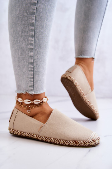 Beige ievelkamās espadrilles Big Star JJ274899