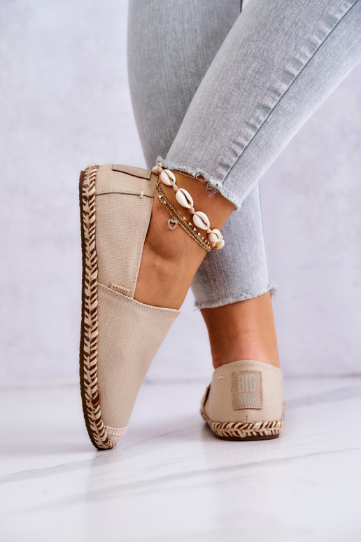 Beige ievelkamās espadrilles Big Star JJ274899