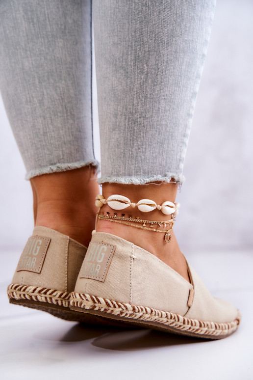 Beige ievelkamās espadrilles Big Star JJ274899