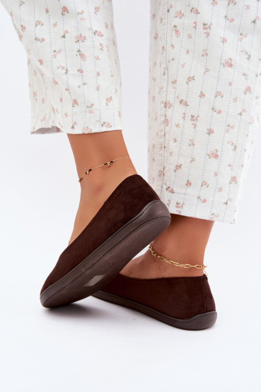 Sieviešu baleta kurpes Barefoot šokolādes krāsā Hollin
