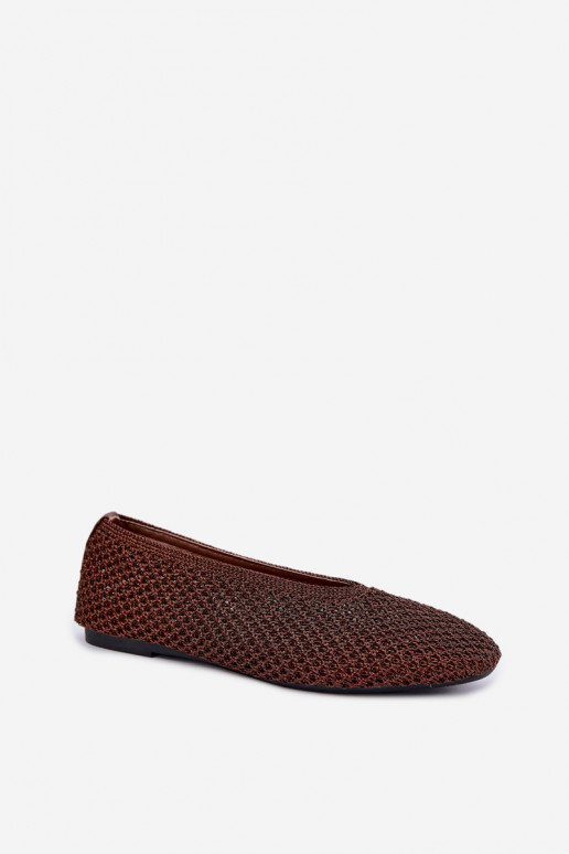 Balerīnas ar rakstiem un tīklu brūnā krāsā Calmore