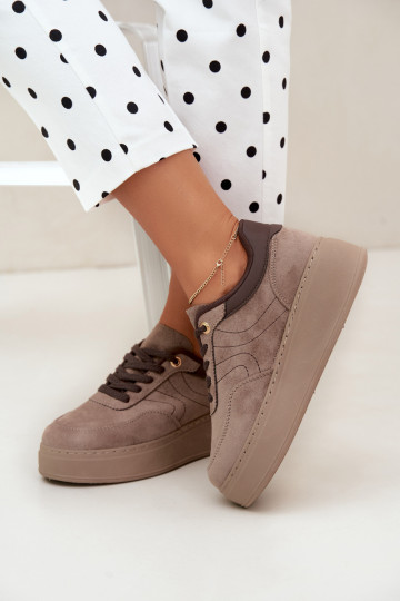 sneakeri ar platformu smilšu krāsā Tai turivra