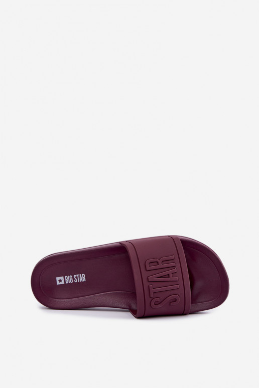 Sieviešu čības Big Star UU274070 bordo krāsā