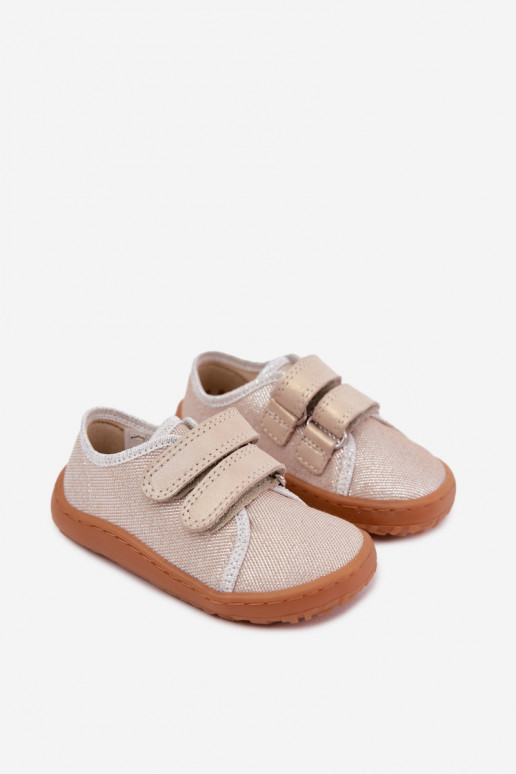 Bērnu Barefoot čības Froddo Canvas G1700440-1 Zelta