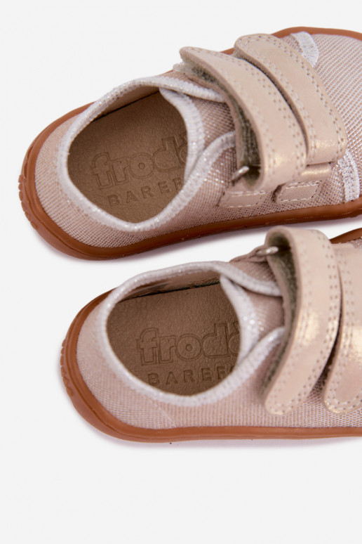 Bērnu Barefoot čības Froddo Canvas G1700440-1 Zelta