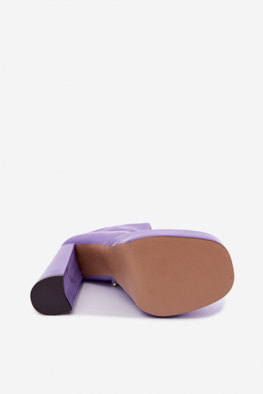 Lakuotas potītes ar platformu violetā krāsā Lotisha