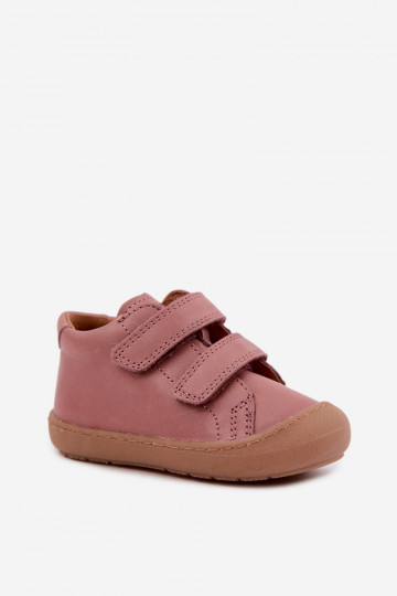 Tumši rozā bērnu ādas kurpes Barefoot Froddo G2130328-6