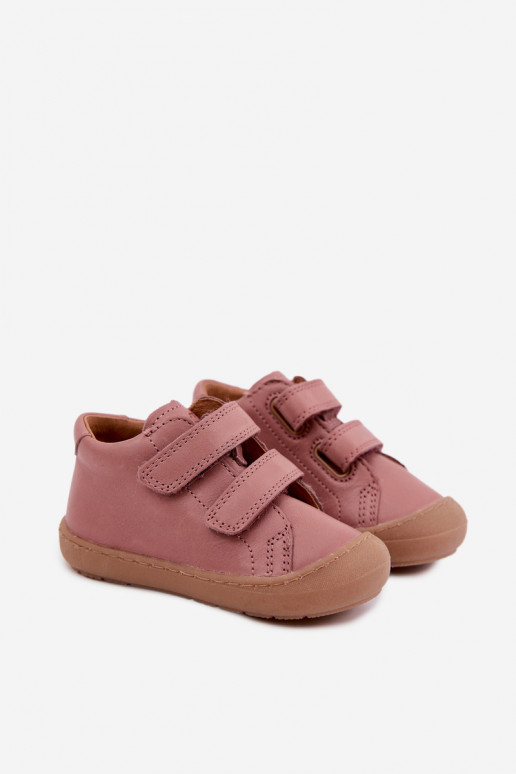 Tumši rozā bērnu ādas kurpes Barefoot Froddo G2130328-6