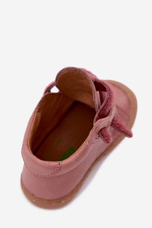 Tumši rozā bērnu ādas kurpes Barefoot Froddo G2130328-6