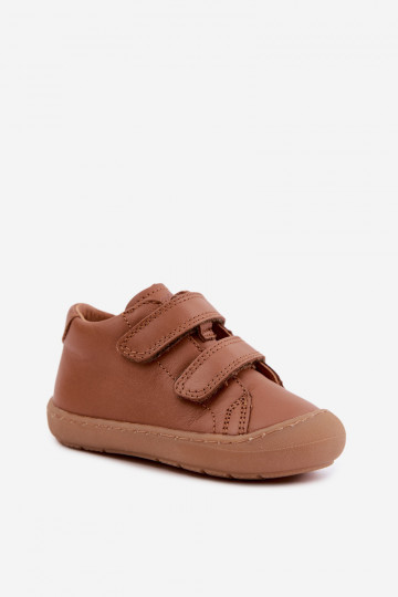 Brūnas bērnu ādas kurpes Barefoot Froddo G2130328-2