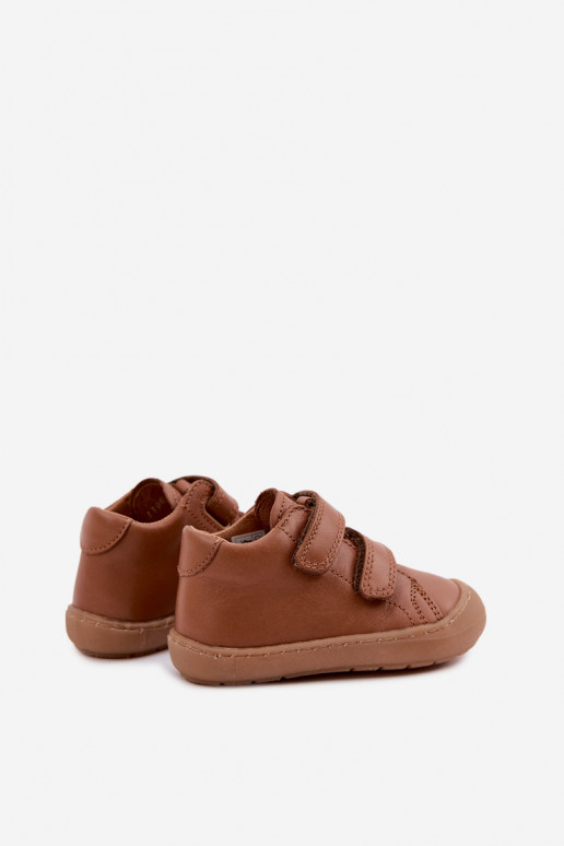 Brūnas bērnu ādas kurpes Barefoot Froddo G2130328-2