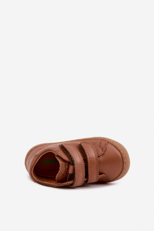 Brūnas bērnu ādas kurpes Barefoot Froddo G2130328-2