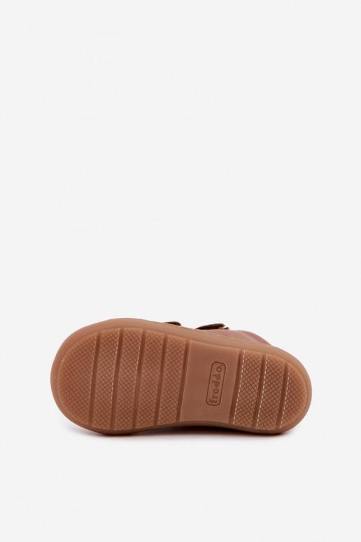 Brūnas bērnu ādas kurpes Barefoot Froddo G2130328-2