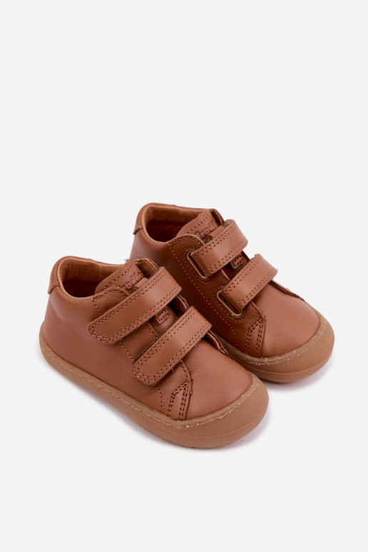 Brūnas bērnu ādas kurpes Barefoot Froddo G2130328-2