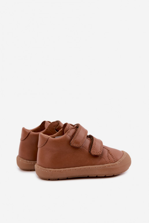 Brūnas bērnu ādas kurpes Barefoot Froddo G2130328-2