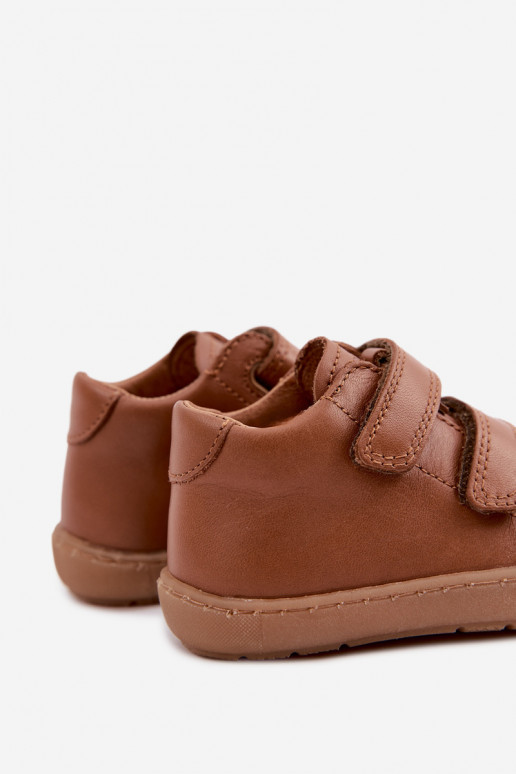 Brūnas bērnu ādas kurpes Barefoot Froddo G2130328-2