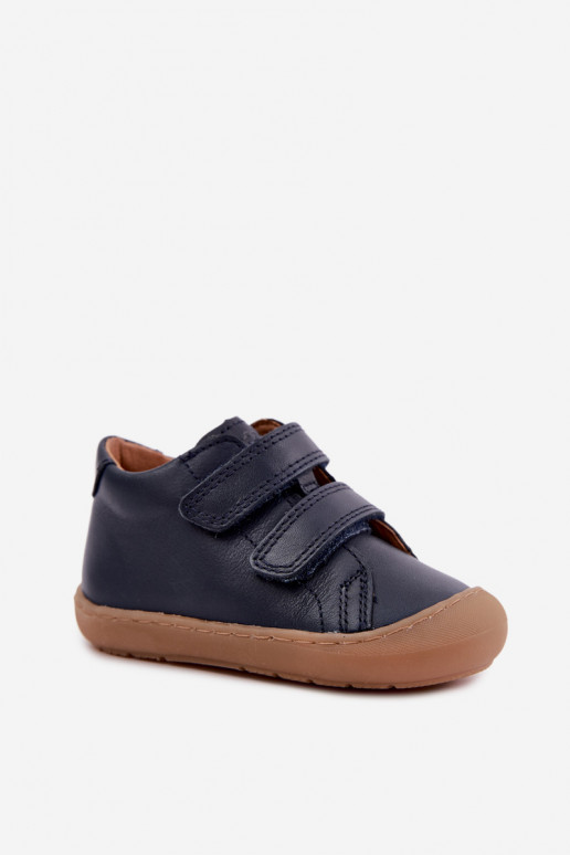 Tumši zili bērnu ādas kurpes Barefoot Froddo G2130328