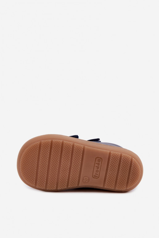Tumši zili bērnu ādas kurpes Barefoot Froddo G2130328