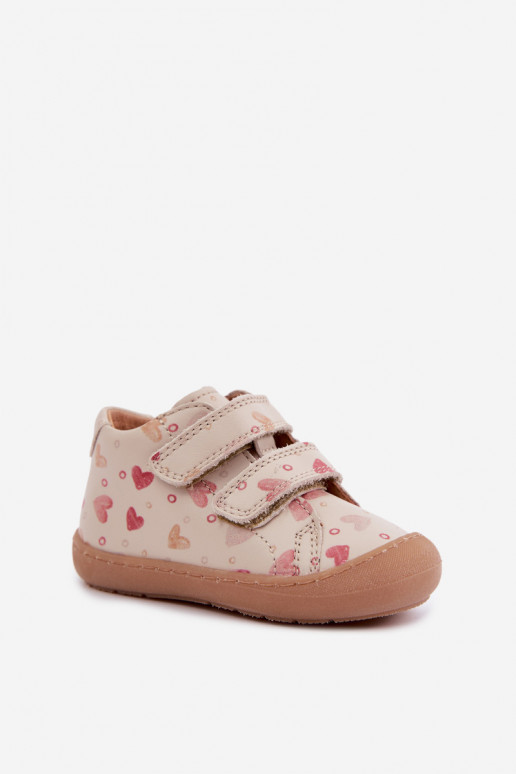 Smilšu krāsas bērnu ādas kurpes Barefoot Froddo G2130328-64