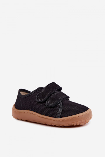 Melni bērnu čības Barefoot Froddo Canvas G1700440-19