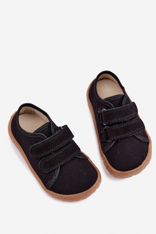 Melni bērnu čības Barefoot Froddo Canvas G1700440-19