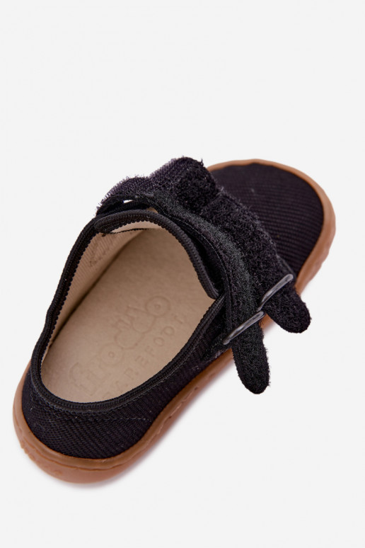 Melni bērnu čības Barefoot Froddo Canvas G1700440-19