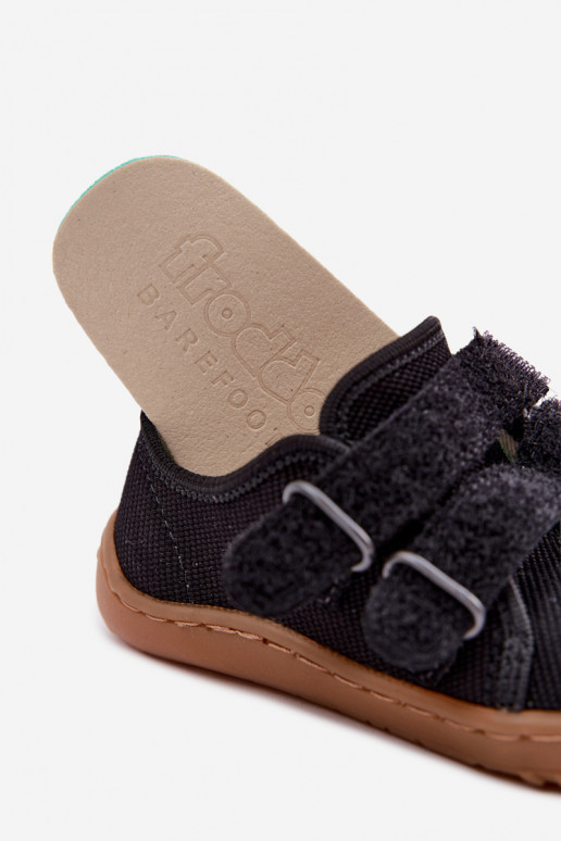 Melni bērnu čības Barefoot Froddo Canvas G1700440-19