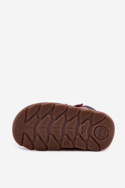 Rozā bērnu ādas kurpes Barefoot Froddo G2110150-5