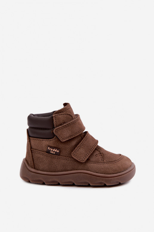 Brūnas bērnu ādas kurpes Barefoot Froddo G2110150-13