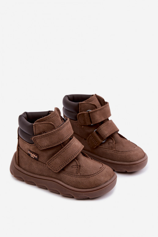 Brūnas bērnu ādas kurpes Barefoot Froddo G2110150-13