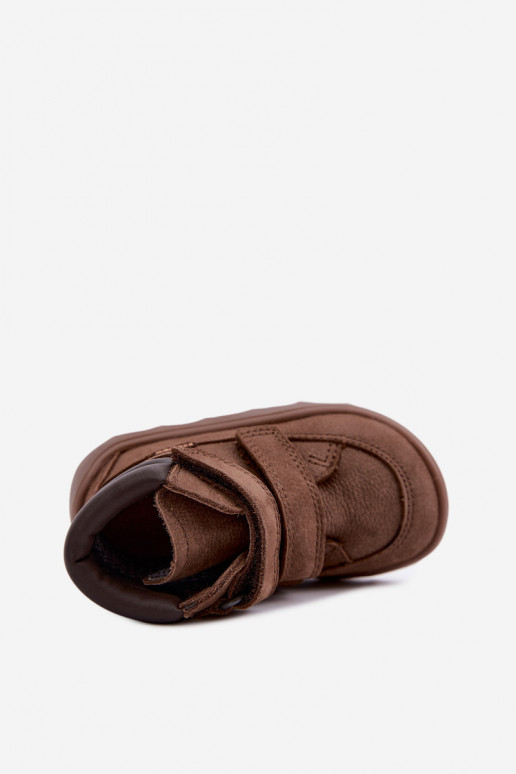 Brūnas bērnu ādas kurpes Barefoot Froddo G2110150-13