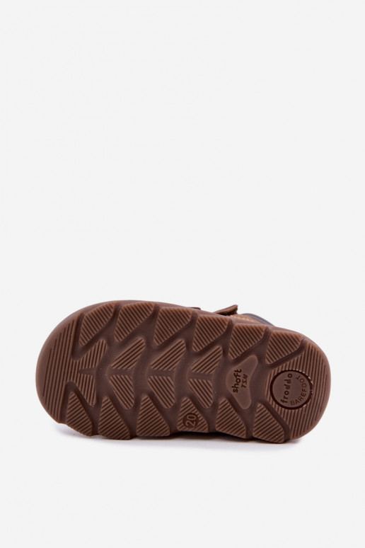 Brūnas bērnu ādas kurpes Barefoot Froddo G2110150-13