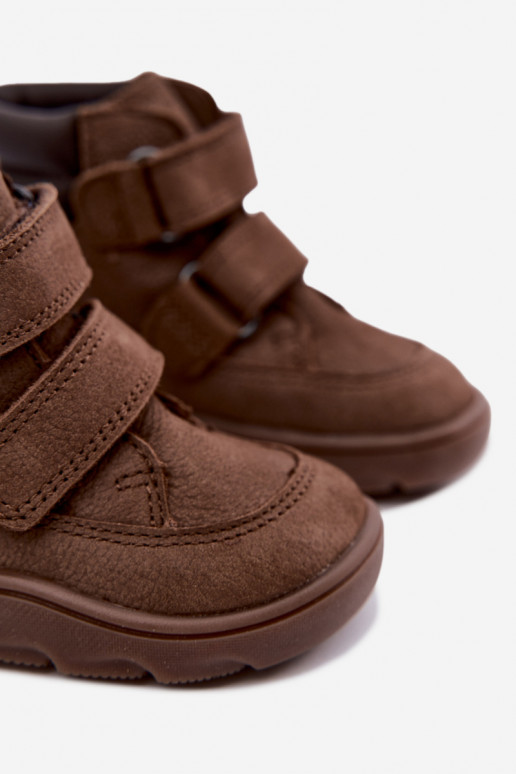 Brūnas bērnu ādas kurpes Barefoot Froddo G2110150-13