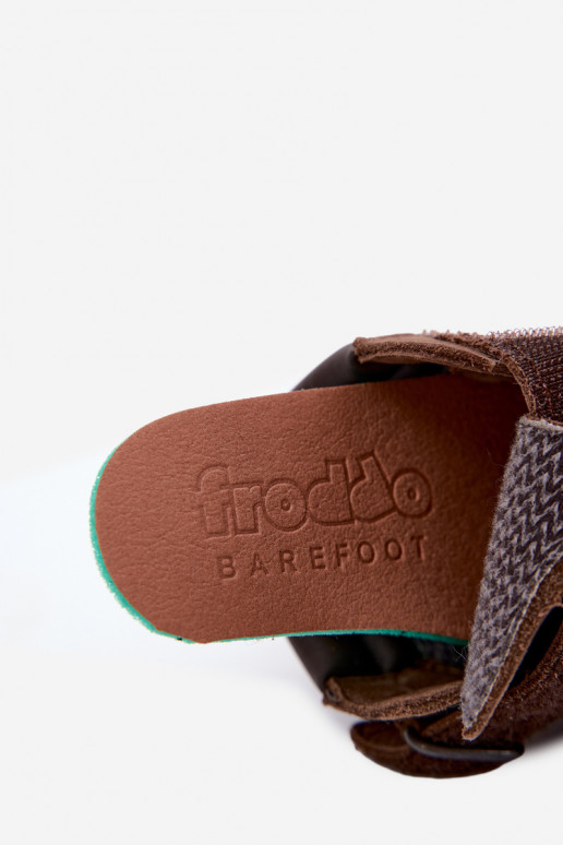 Brūnas bērnu ādas kurpes Barefoot Froddo G2110150-13