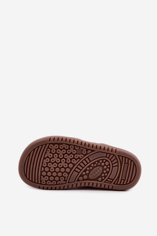 Rozā bērnu zamša kurpes Barefoot ar spīdumu Froddo G2110157-5