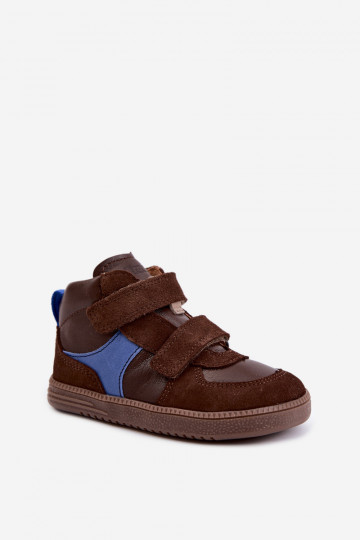 Brūnas bērnu zamša kurpes Barefoot Froddo G2110157-1