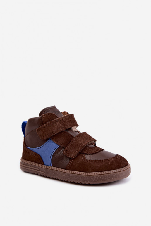 Brūnas bērnu zamša kurpes Barefoot Froddo G2110157-1