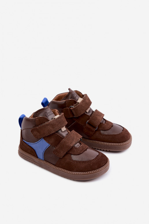 Brūnas bērnu zamša kurpes Barefoot Froddo G2110157-1