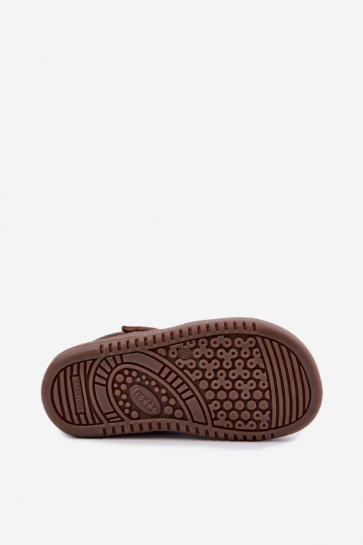 Brūnas bērnu zamša kurpes Barefoot Froddo G2110157-1
