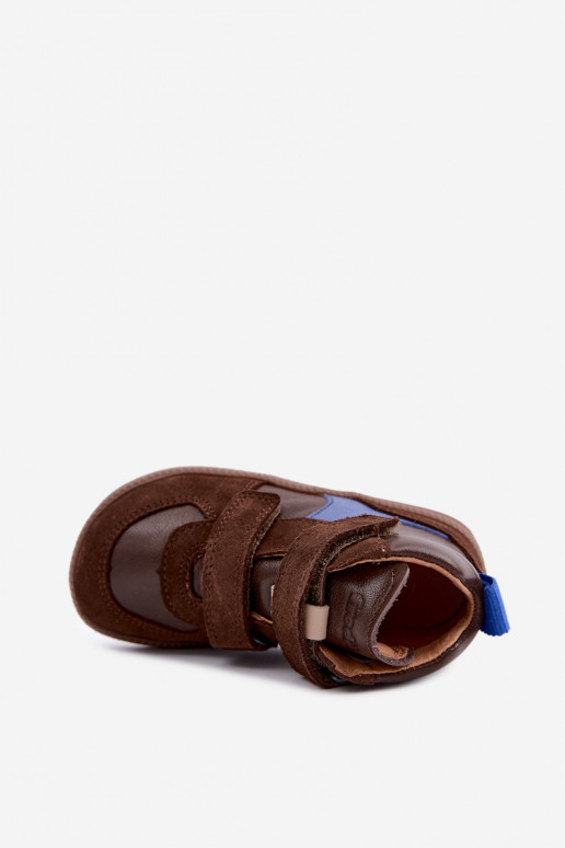 Brūnas bērnu zamša kurpes Barefoot Froddo G2110157-1
