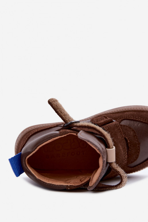 Brūnas bērnu zamša kurpes Barefoot Froddo G2110157-1