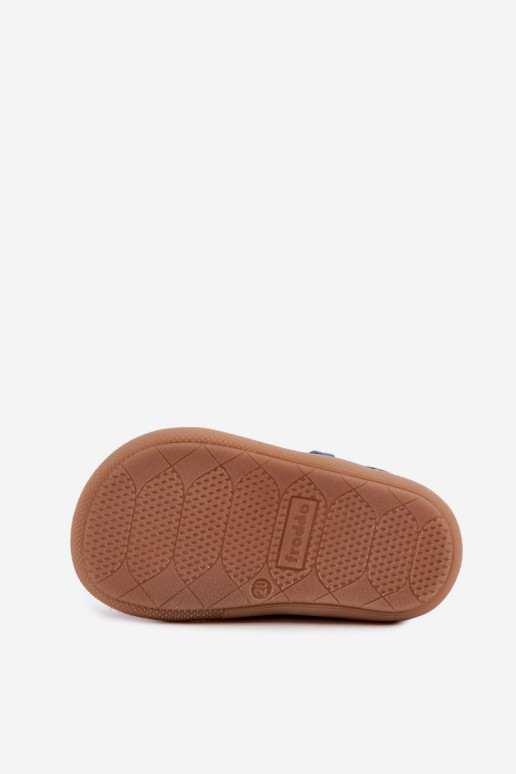 Tumši zili bērnu ādas kurpes Barefoot Froddo G2130380