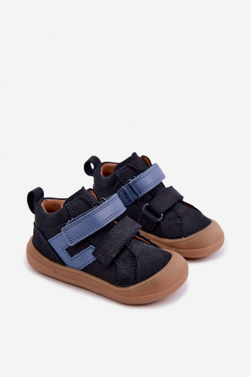 Tumši zili bērnu ādas kurpes Barefoot Froddo G2130380