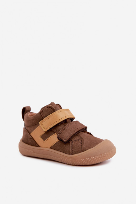 Brūnas bērnu ādas kurpes Barefoot Froddo G2130380-2