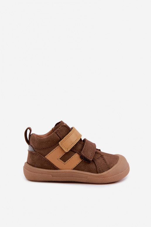 Brūnas bērnu ādas kurpes Barefoot Froddo G2130380-2