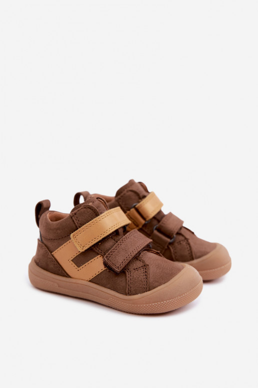 Brūnas bērnu ādas kurpes Barefoot Froddo G2130380-2