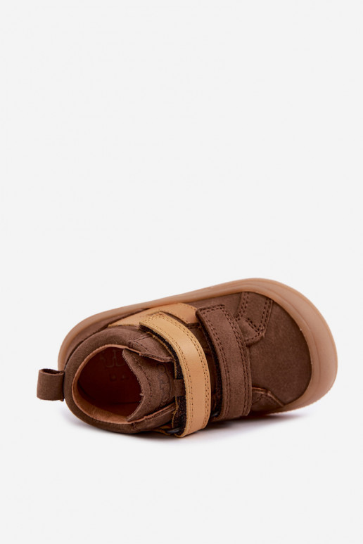 Brūnas bērnu ādas kurpes Barefoot Froddo G2130380-2
