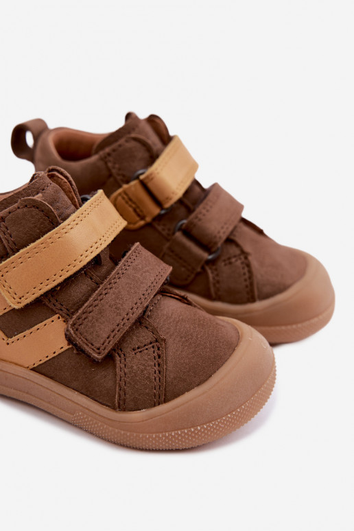 Brūnas bērnu ādas kurpes Barefoot Froddo G2130380-2
